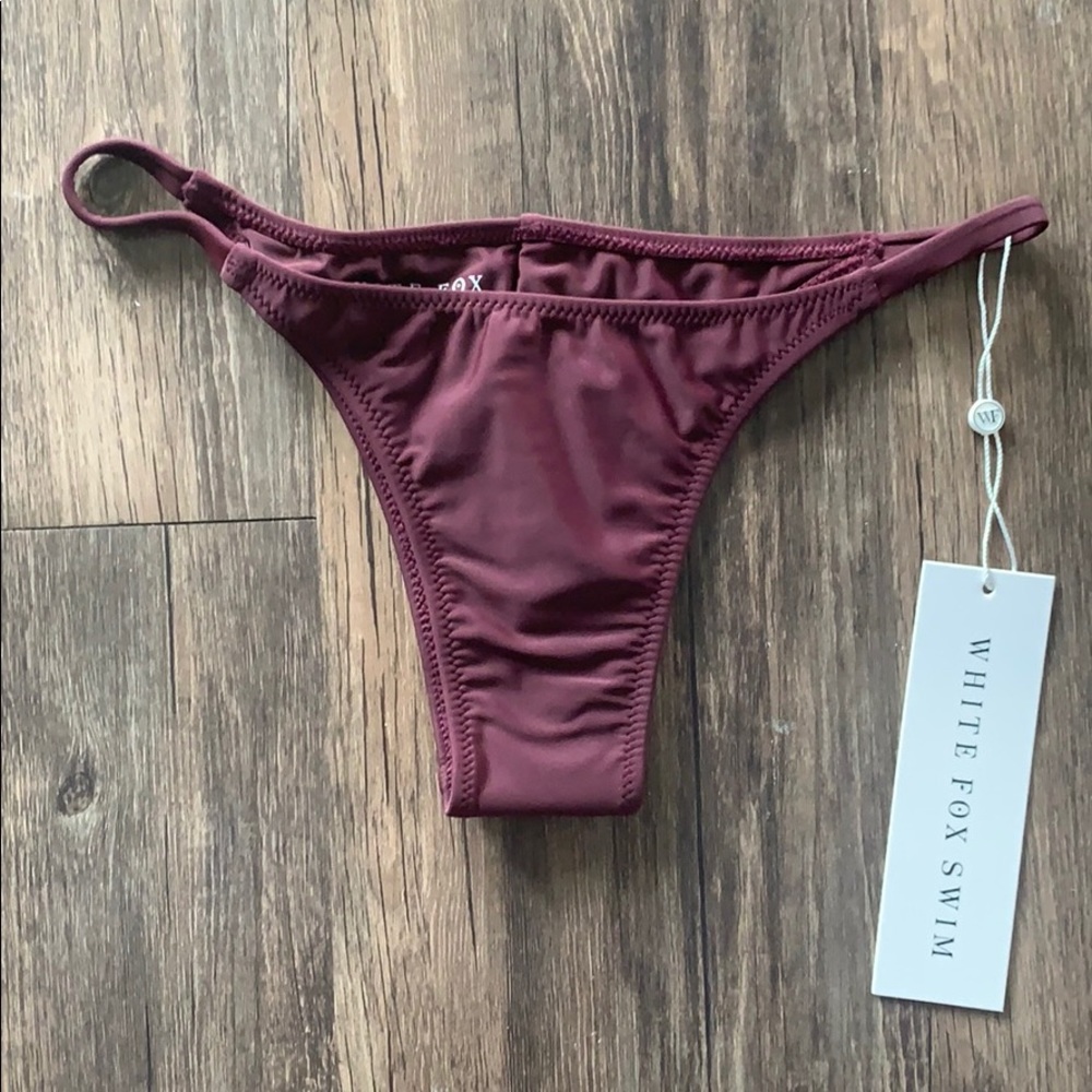 White fox bikini bottoms